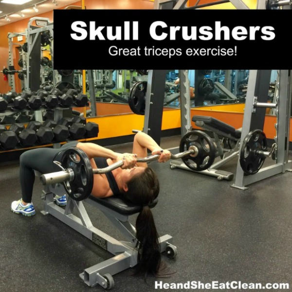 incline bench skull crushers