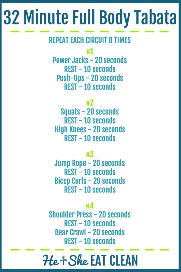 32 Minute Full Body Tabata Workout