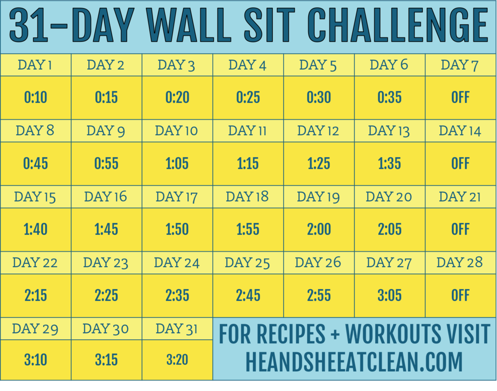 31Day Wall Sit Challenge