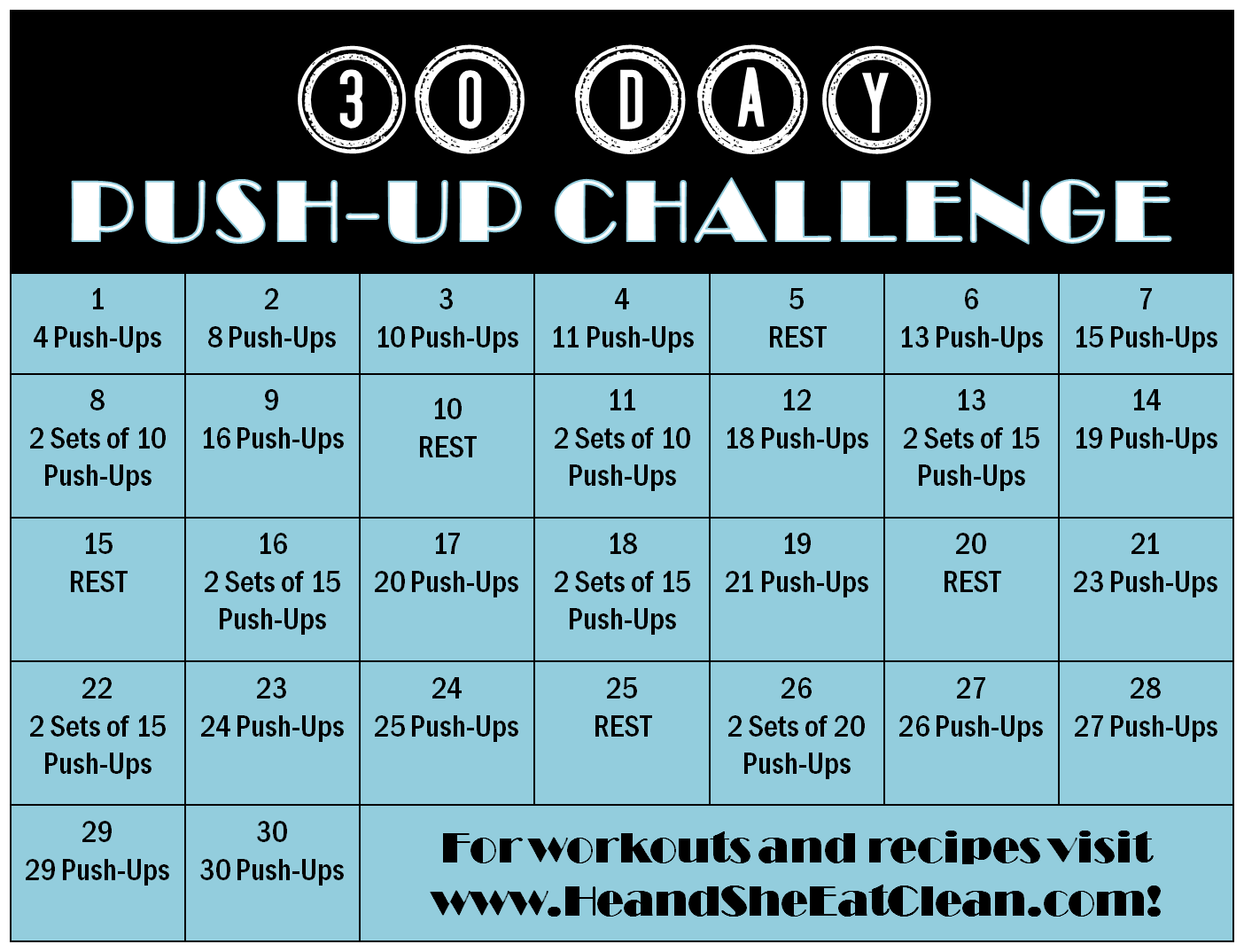 30 Day PushUp Challenge